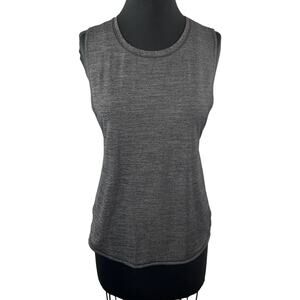 Lululemon In A Cinch Active Tank Top Heathered Black Gray Seriously Light Luon 6